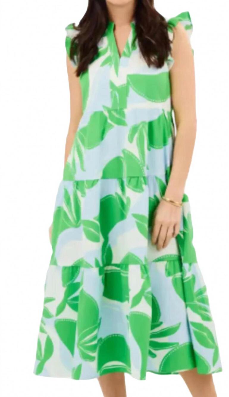NEW MARY SQUARE kari dress in light blue/green